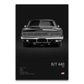 Toile Imprimée Dodge Charger R/T (Noir)