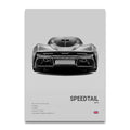 Toile Imprimée Mclaren Speedtail (Gris)
