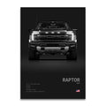 Toile Imprimée Ford Raptor 2021 (Noir)