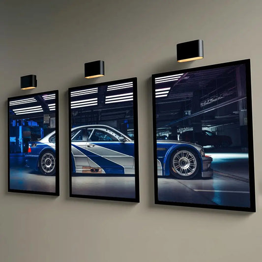 Toile 3 pièces BMW M3 GTR Need For Speed Most Wanted