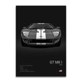 Toile Imprimée Ford GT 2004 (Noir)