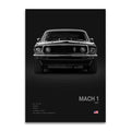 Toile Imprimée Ford Mustang Mach 1 1969 (Noir)