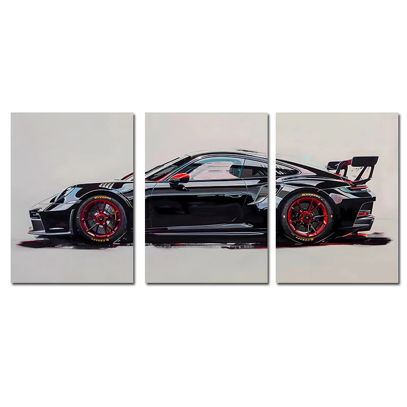 Toile Imprimée Porsche 911 (3 pièces)
