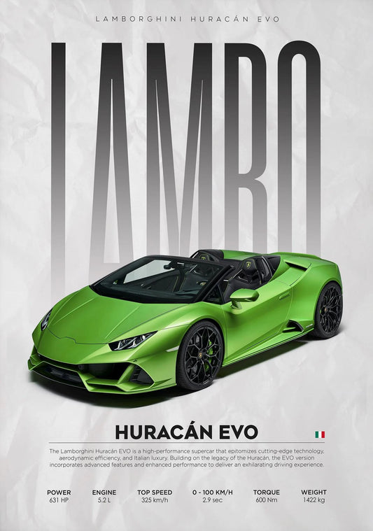 Toile Lamborghini Huracan Evo