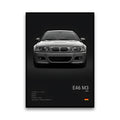 Toile Imprimée BMW E46 M3 (Noir)