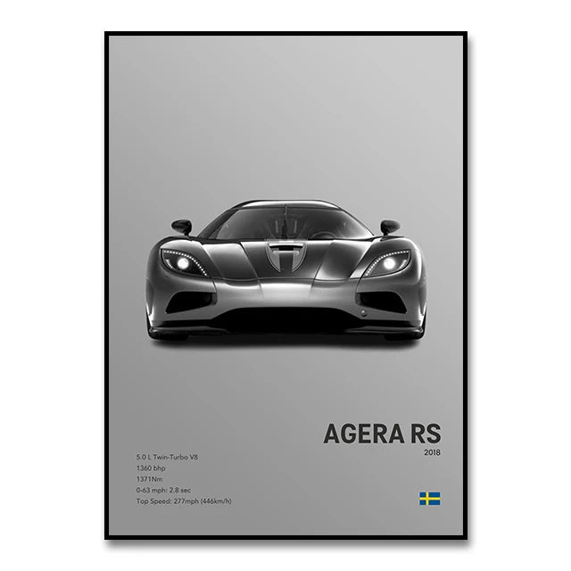 Toile Imprimée koenigsegg Agera RS (Gris)