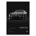 Toile Imprimée Ferrari 599XX Evo (Noir)