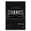 Toile Imprimée Ferrari 458 Speciale (Noir)