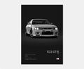 Toile Imprimée Nissan GTR R33 (Noir)