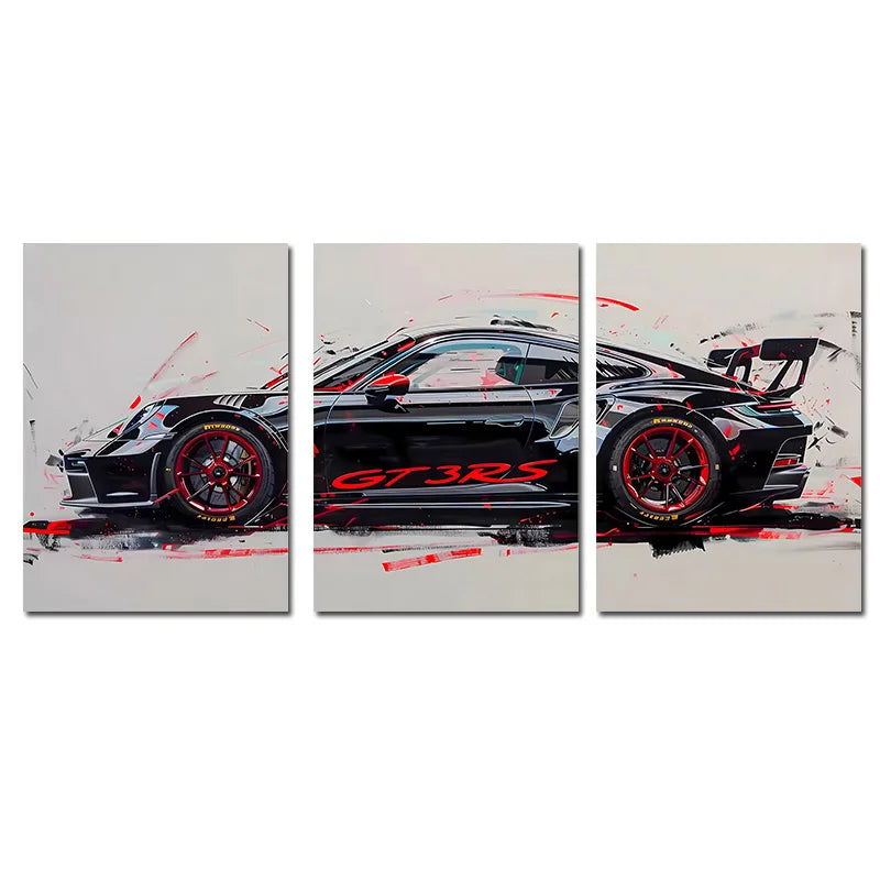 Toile Imprimée Porsche 911 (3 pièces)