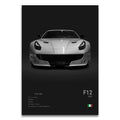 Toile Imprimée Ferrari F12 TDF (Noir)