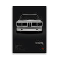 Toile Imprimée BMW E9 3.0 CSL (Noir)