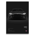 Toile Imprimée Aston Martin DBS 2018 (Noir)