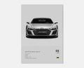 Toile Imprimée Audi R8 2019 (Gris)