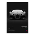 Toile Imprimée Bugatti Chiron (Noir)