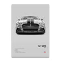 Toile Imprimée Ford Shelby GT500 2019 (Gris)