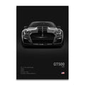 Toile Imprimée Ford Shelby GT500 2019 (Noir)