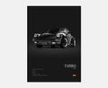Toile Imprimée Porsche Turbo (Noir)