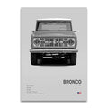 Toile Imprimée Ford Bronco (Gris)