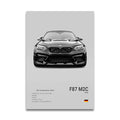 Toile Imprimée BMW F87 M2C (Gris)