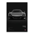 Toile Imprimée Mclaren 720s (Noir)