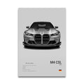 Toile Imprimée BMW G82 M4 CSL (Gris)